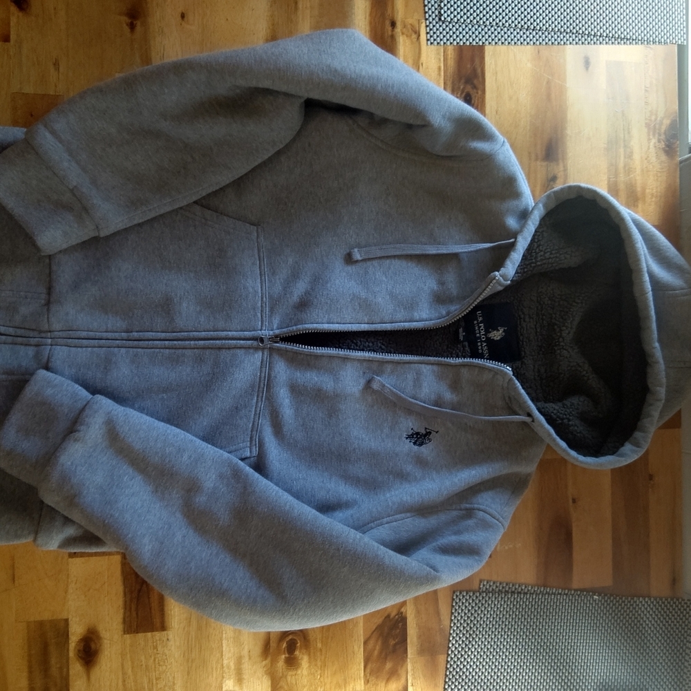 U. S Polo hoodie, Gray, size men's small - Picture 1 of 5